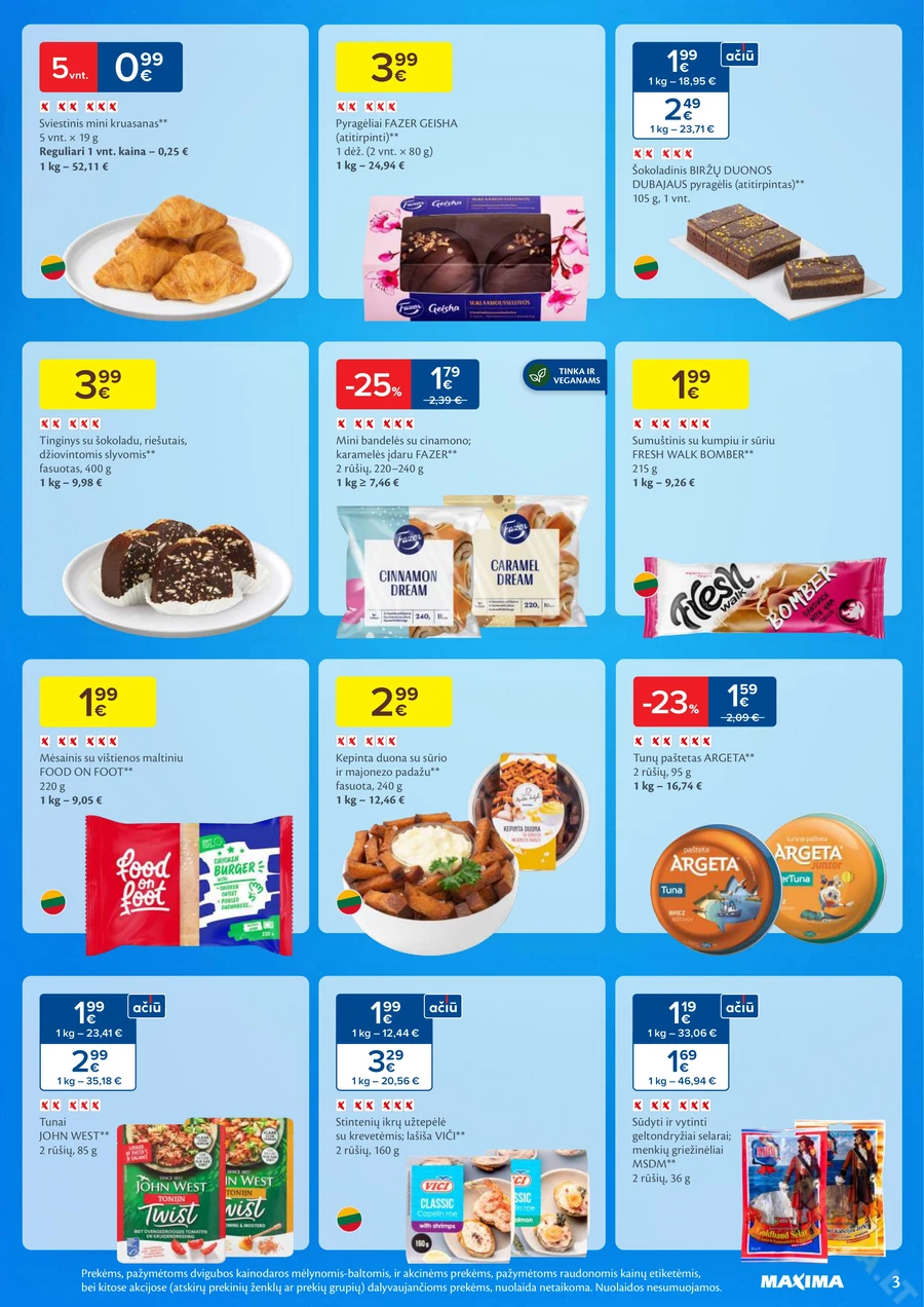 MAXIMA akcijų leidinys „Saldumynų ir užkandžių mėnuo“ puslapis 3