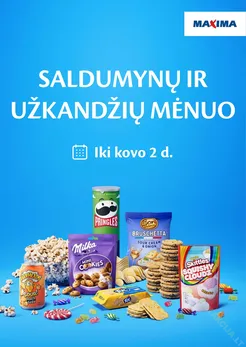 MAXIMA akcijų leidinys „Saldumynų ir užkandžių mėnuo“