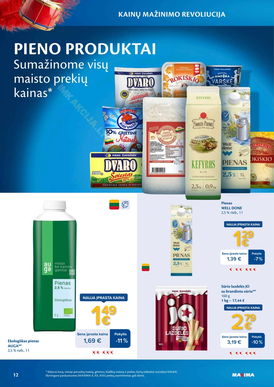 MAXIMA leidinys „Kainų mažinimo revoliucija“ puslapis 12