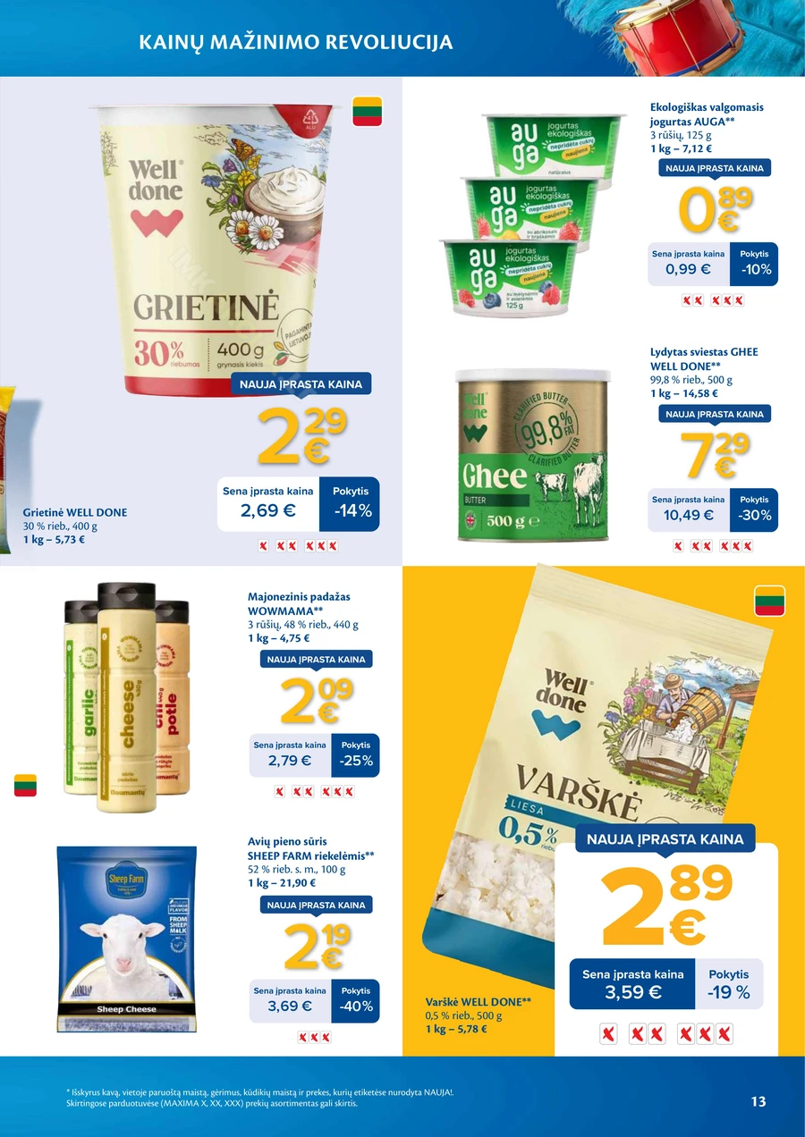 MAXIMA leidinys „Kainų mažinimo revoliucija“ puslapis 13