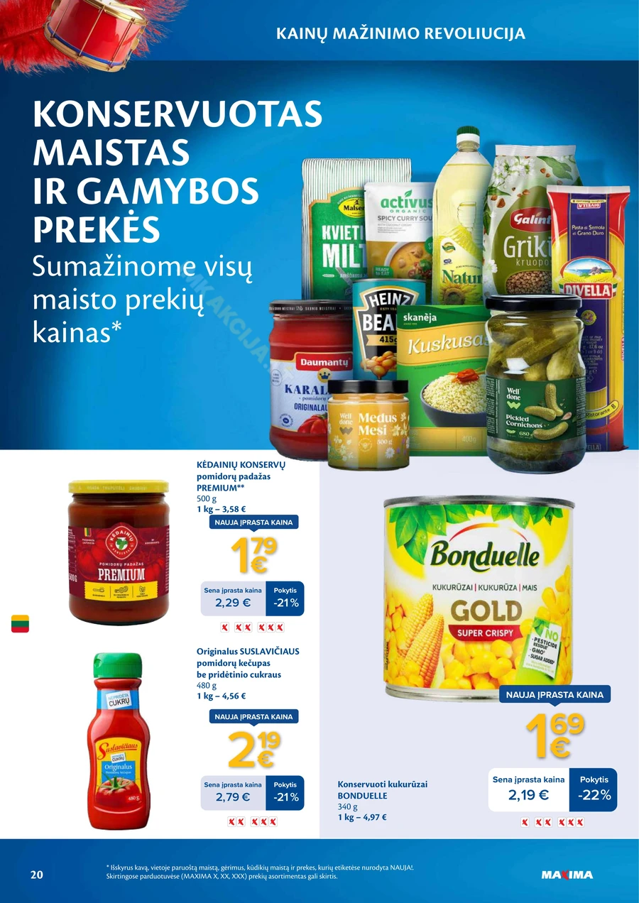 MAXIMA leidinys „Kainų mažinimo revoliucija“ puslapis 20