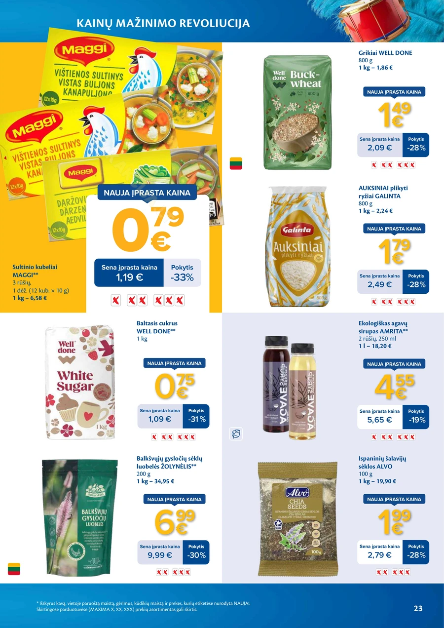 MAXIMA leidinys „Kainų mažinimo revoliucija“ puslapis 23