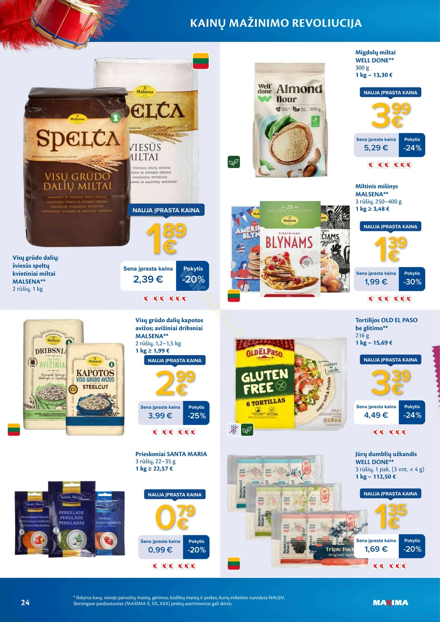 MAXIMA leidinys „Kainų mažinimo revoliucija“ puslapis 24