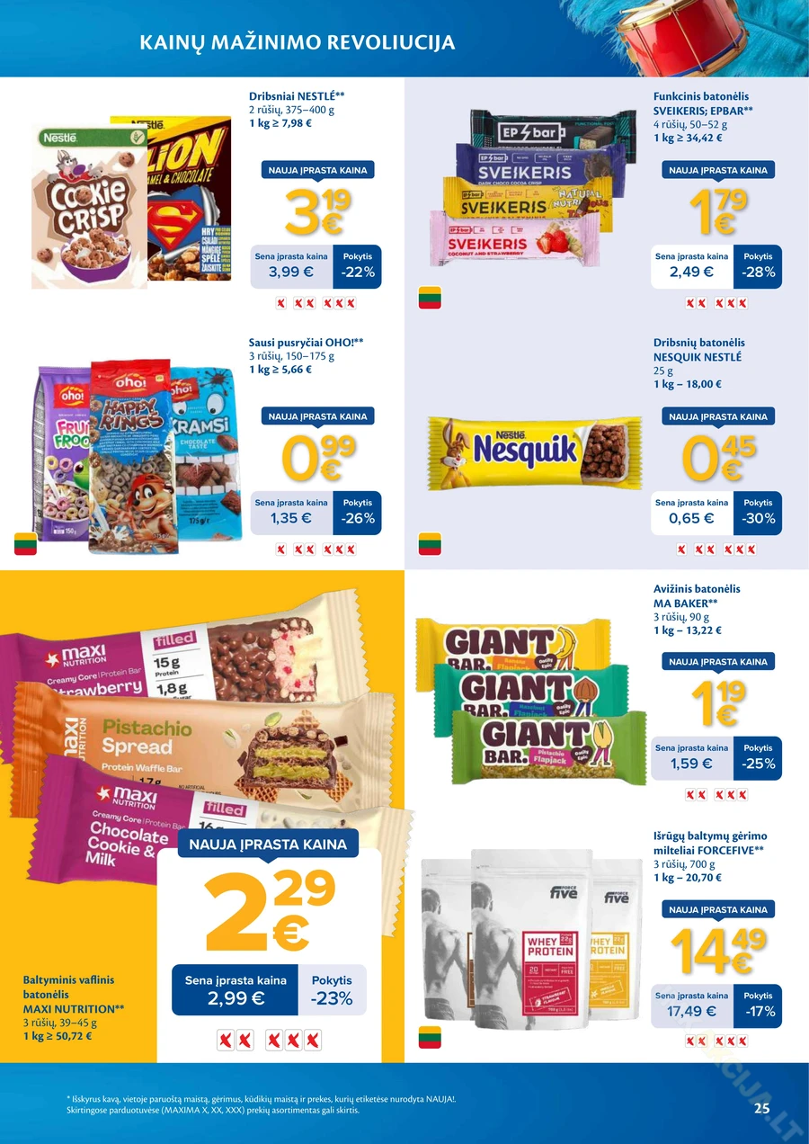MAXIMA leidinys „Kainų mažinimo revoliucija“ puslapis 25