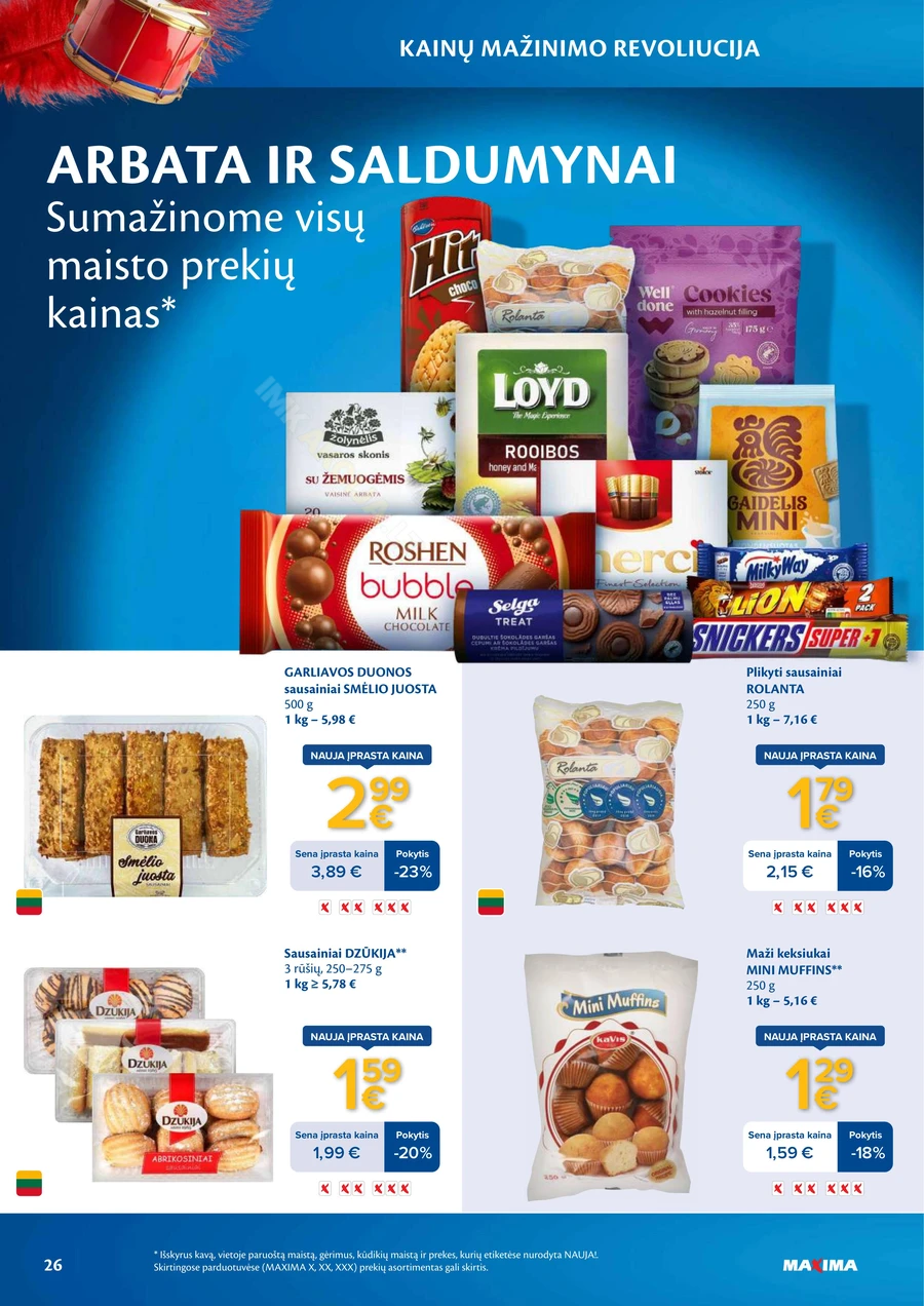 MAXIMA leidinys „Kainų mažinimo revoliucija“ puslapis 26