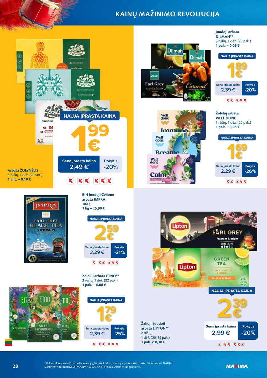 MAXIMA leidinys „Kainų mažinimo revoliucija“ puslapis 28