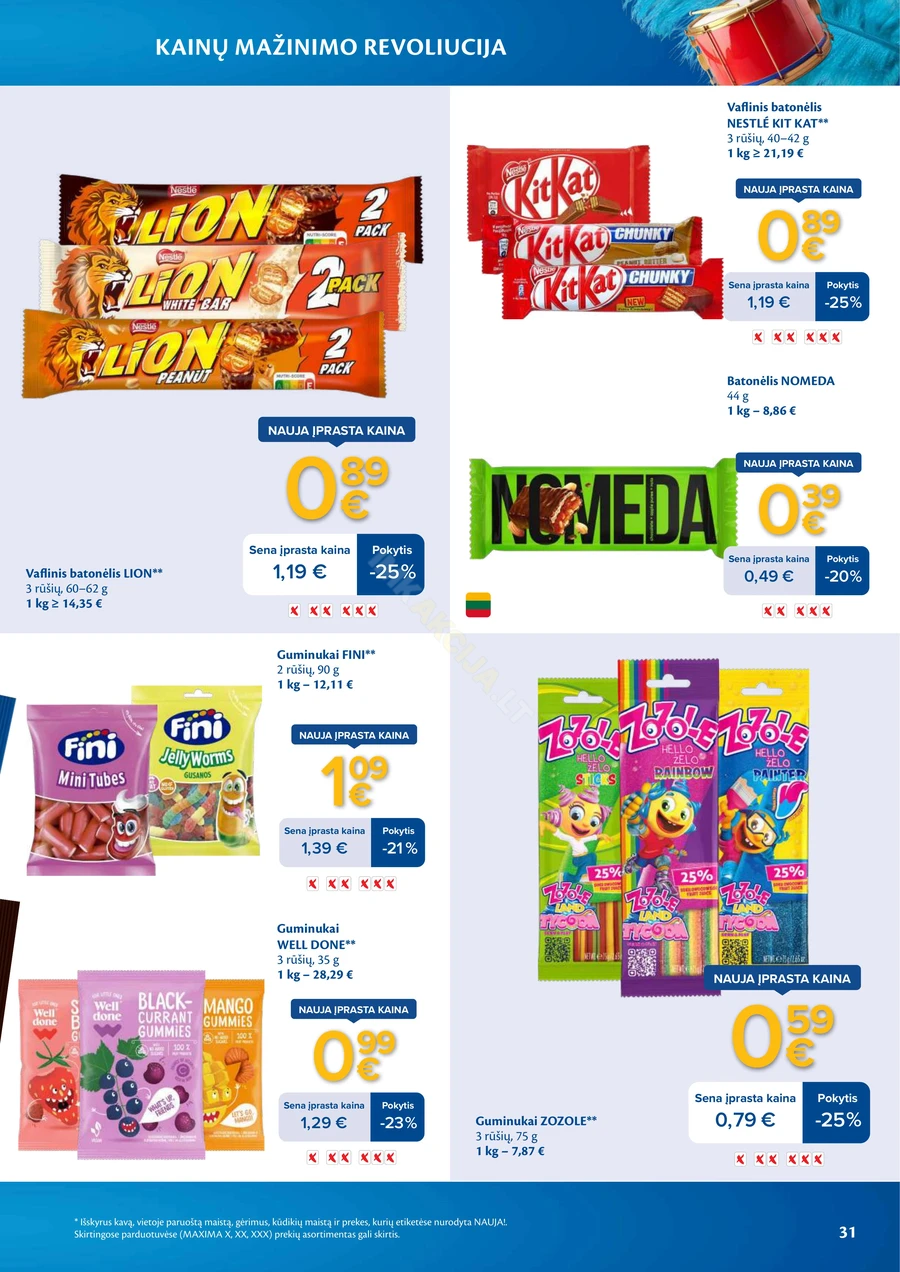MAXIMA leidinys „Kainų mažinimo revoliucija“ puslapis 31