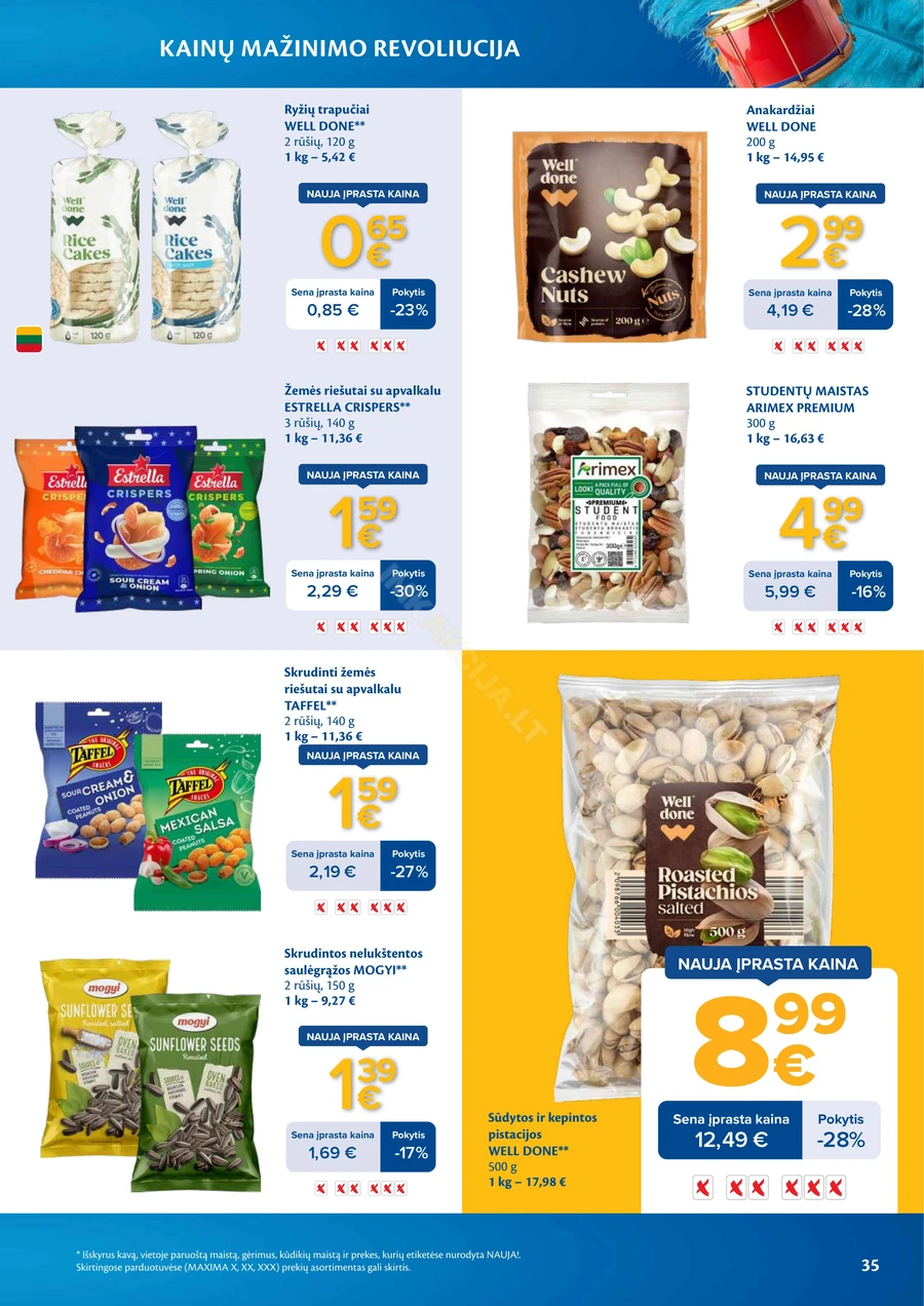 MAXIMA leidinys „Kainų mažinimo revoliucija“ puslapis 35