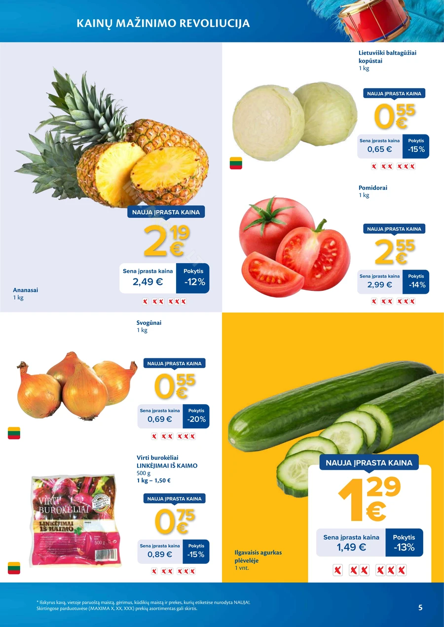 MAXIMA leidinys „Kainų mažinimo revoliucija“ puslapis 5