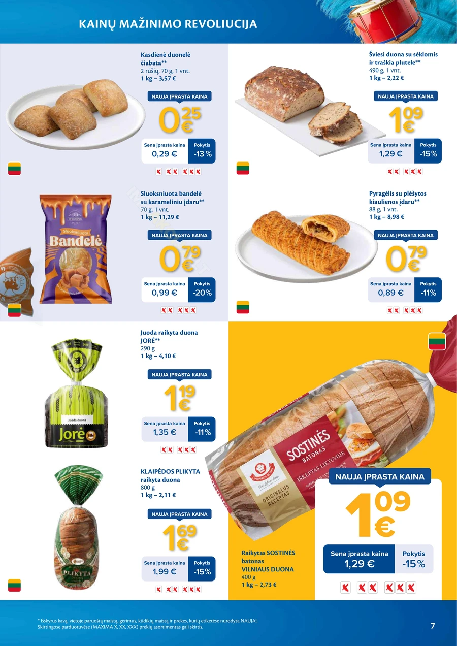 MAXIMA leidinys „Kainų mažinimo revoliucija“ puslapis 7