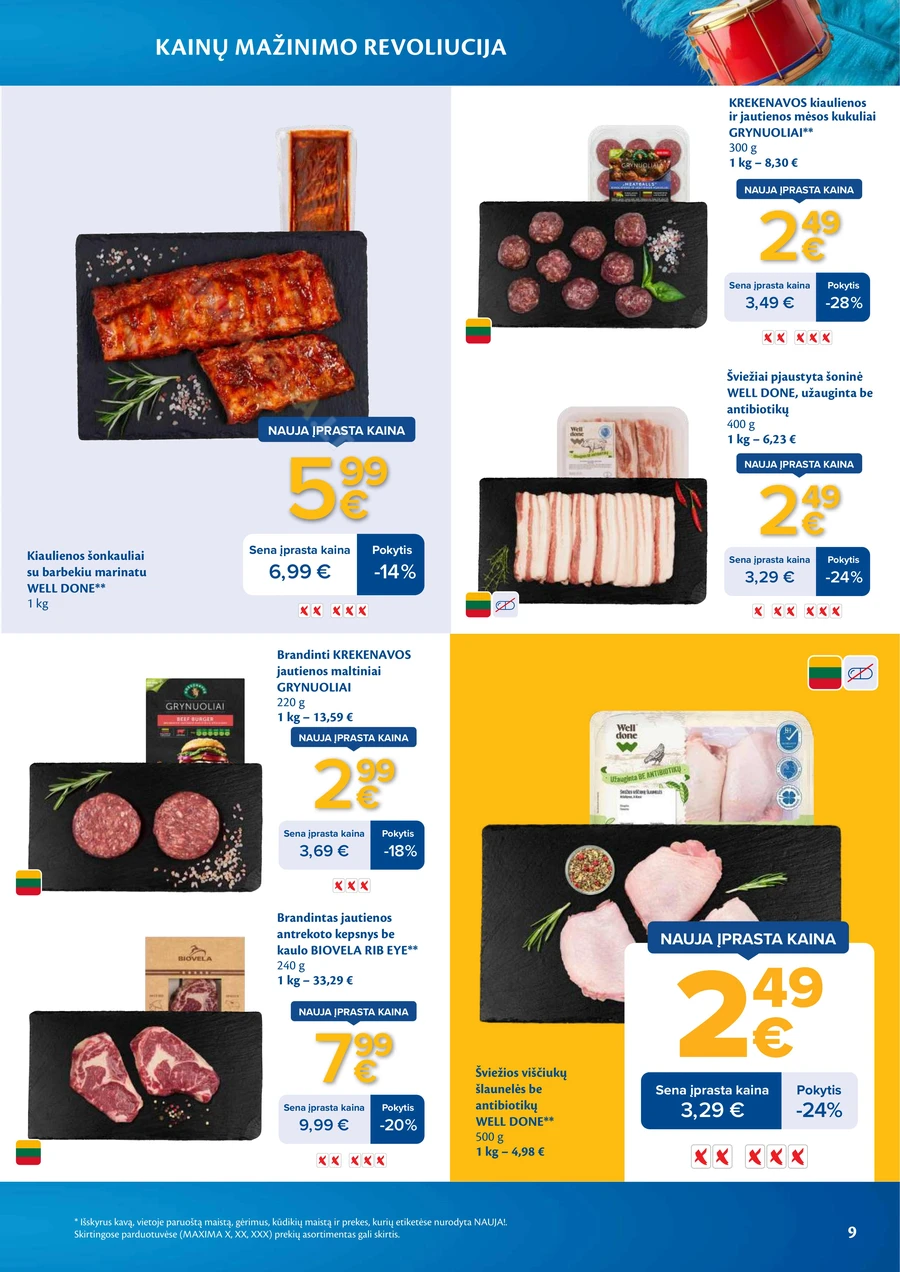 MAXIMA leidinys „Kainų mažinimo revoliucija“ puslapis 9