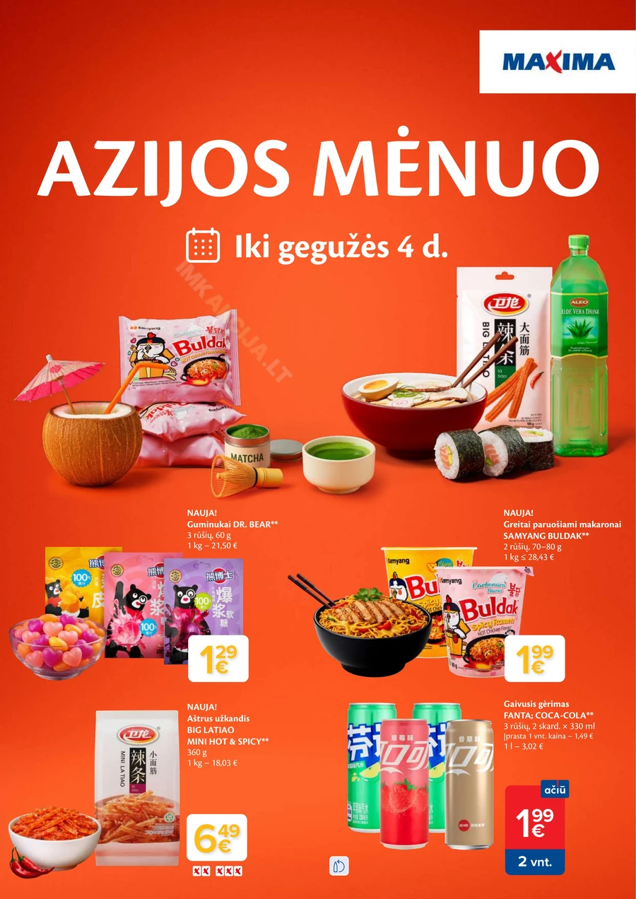 MAXIMA akcijų leidinys „Azijos mėnuo“ puslapis 1