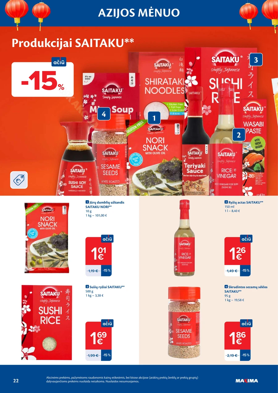 MAXIMA akcijų leidinys „Azijos mėnuo“ puslapis 22