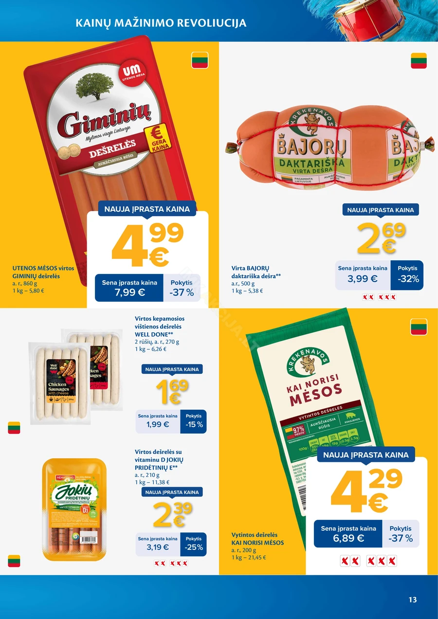 MAXIMA leidinys „Kainų mažinimo revoliucija“ puslapis 13
