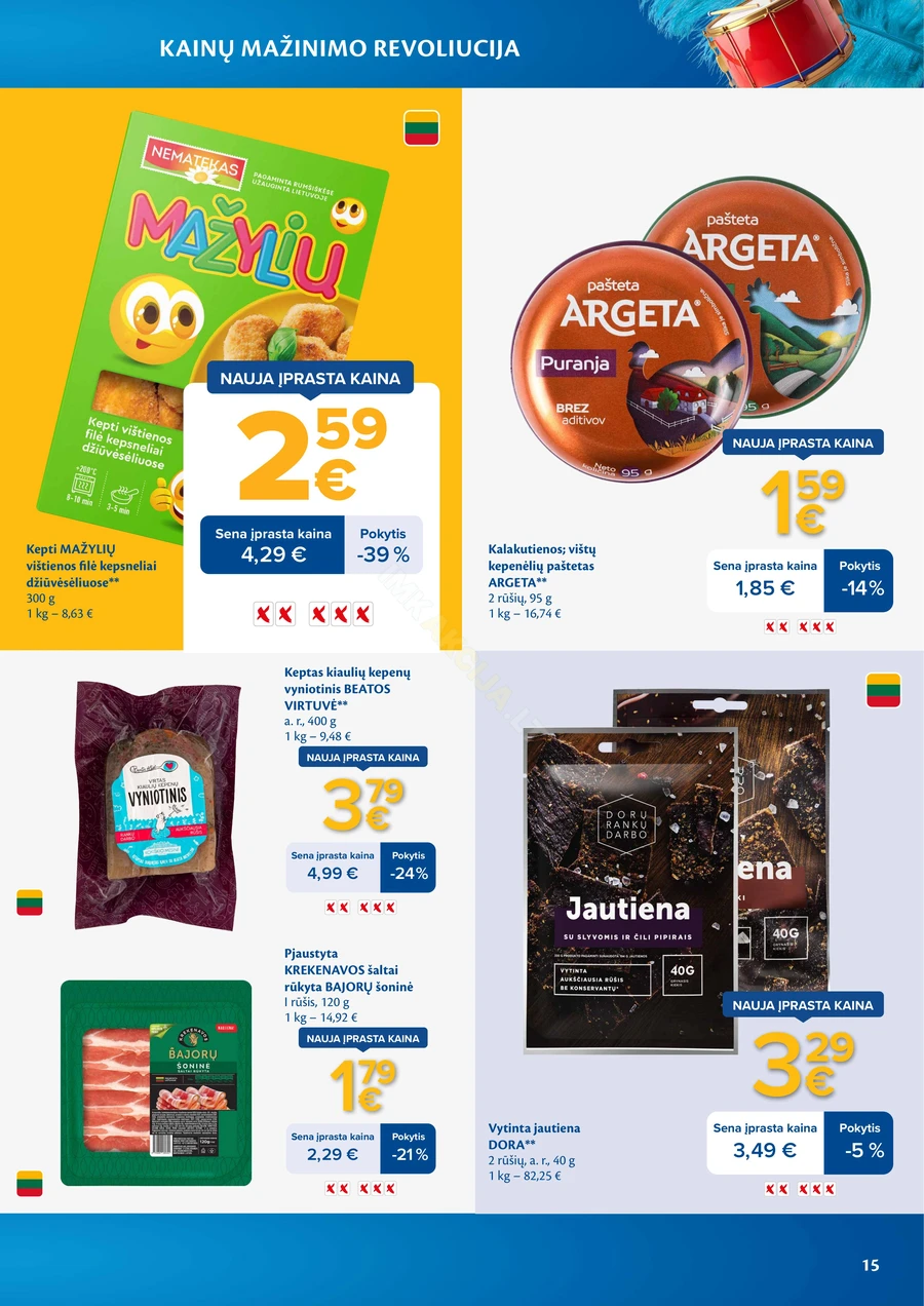 MAXIMA leidinys „Kainų mažinimo revoliucija“ puslapis 15
