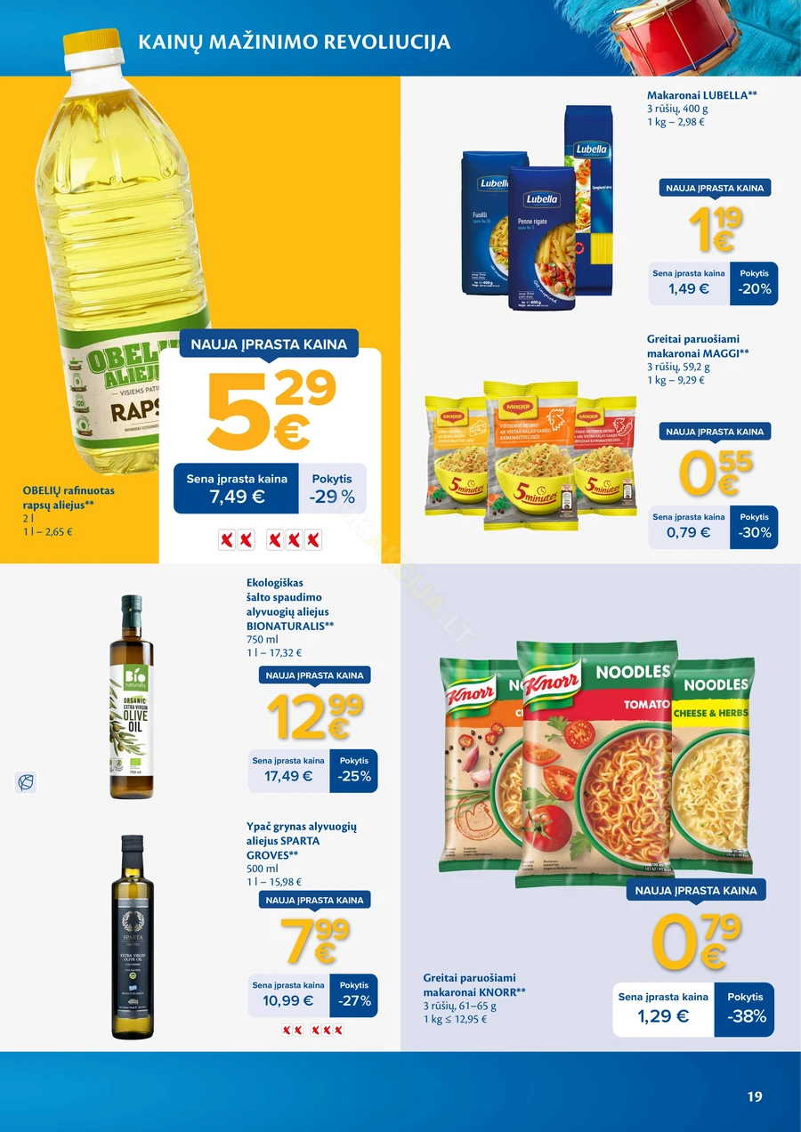 MAXIMA leidinys „Kainų mažinimo revoliucija“ puslapis 19