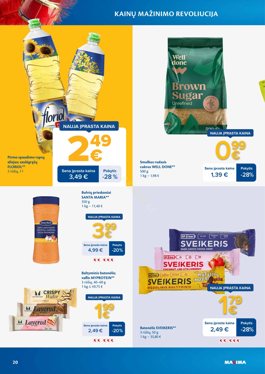 MAXIMA leidinys „Kainų mažinimo revoliucija“ puslapis 20