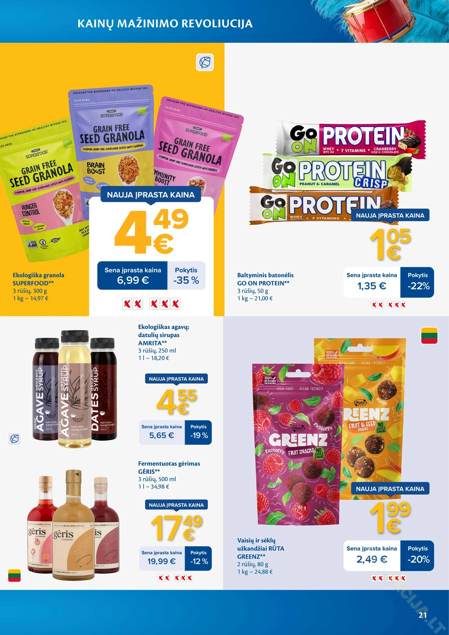 MAXIMA leidinys „Kainų mažinimo revoliucija“ puslapis 21