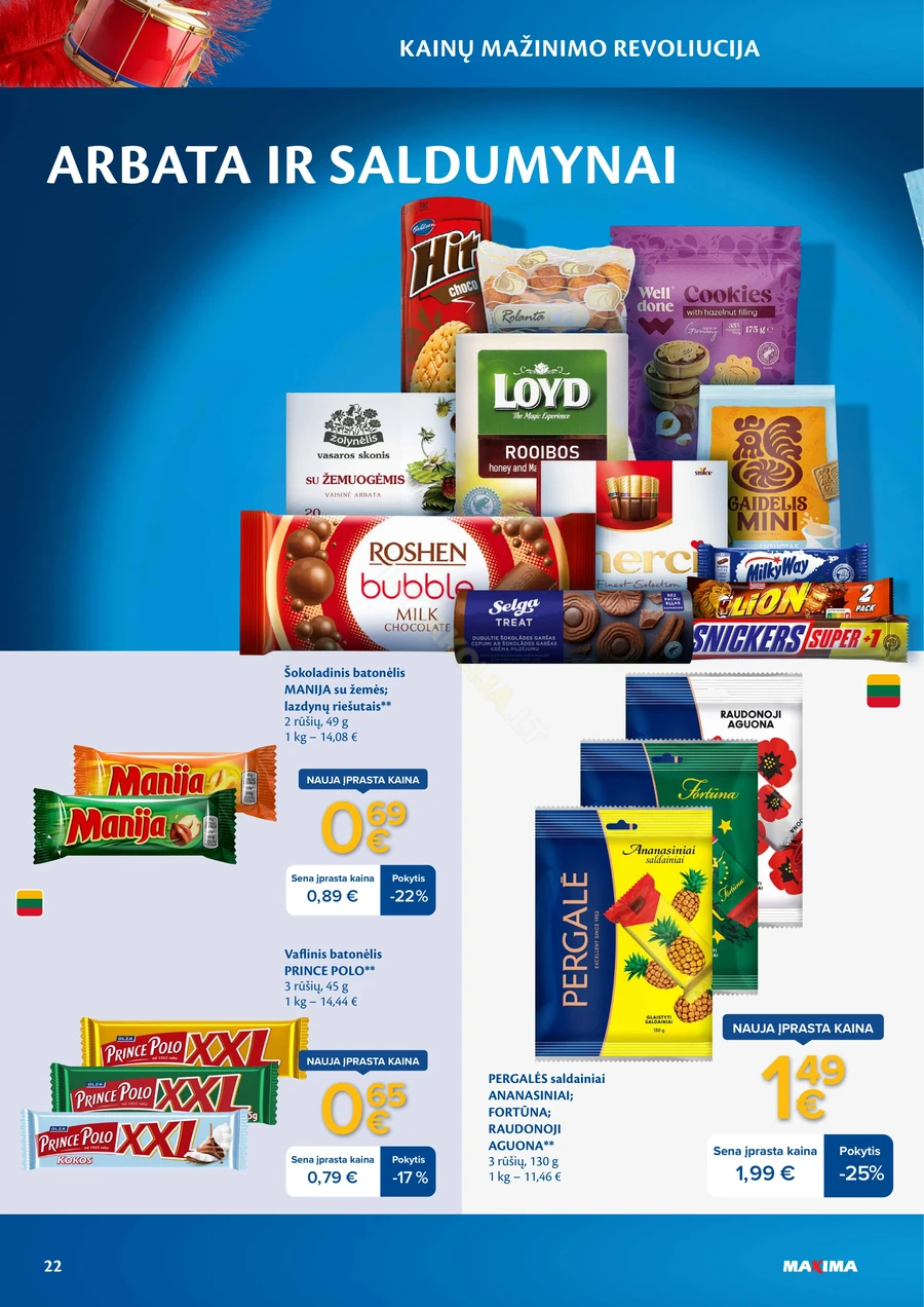 MAXIMA leidinys „Kainų mažinimo revoliucija“ puslapis 22