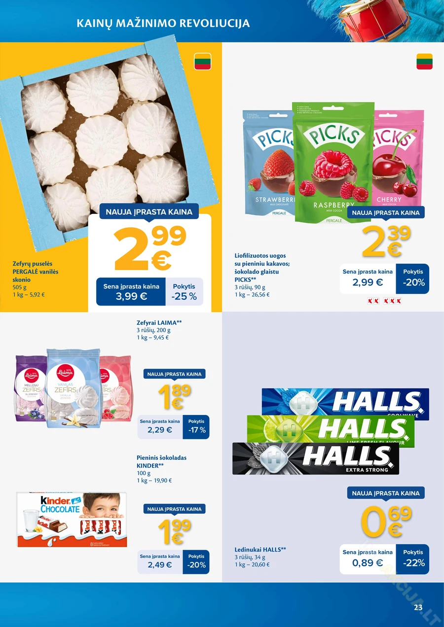 MAXIMA leidinys „Kainų mažinimo revoliucija“ puslapis 23
