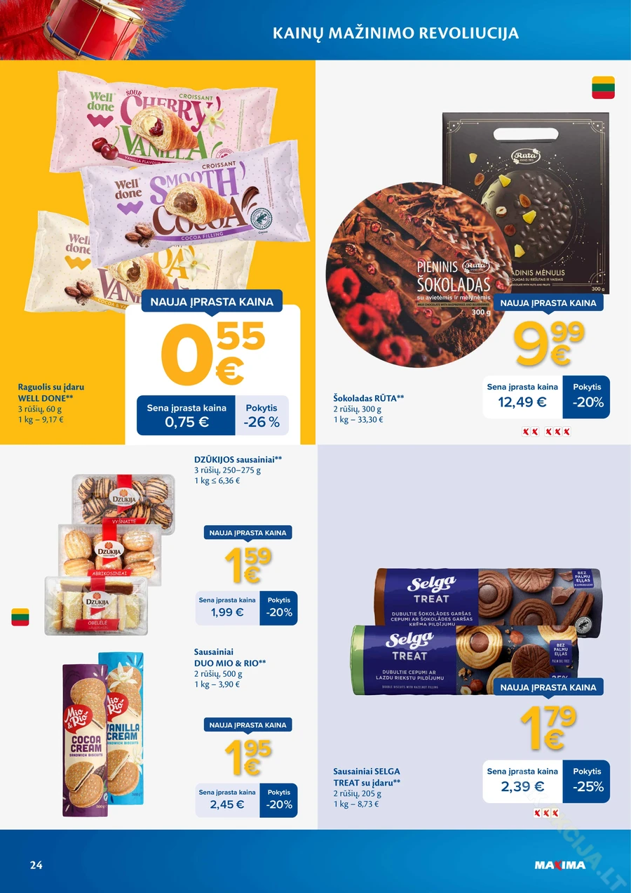 MAXIMA leidinys „Kainų mažinimo revoliucija“ puslapis 24