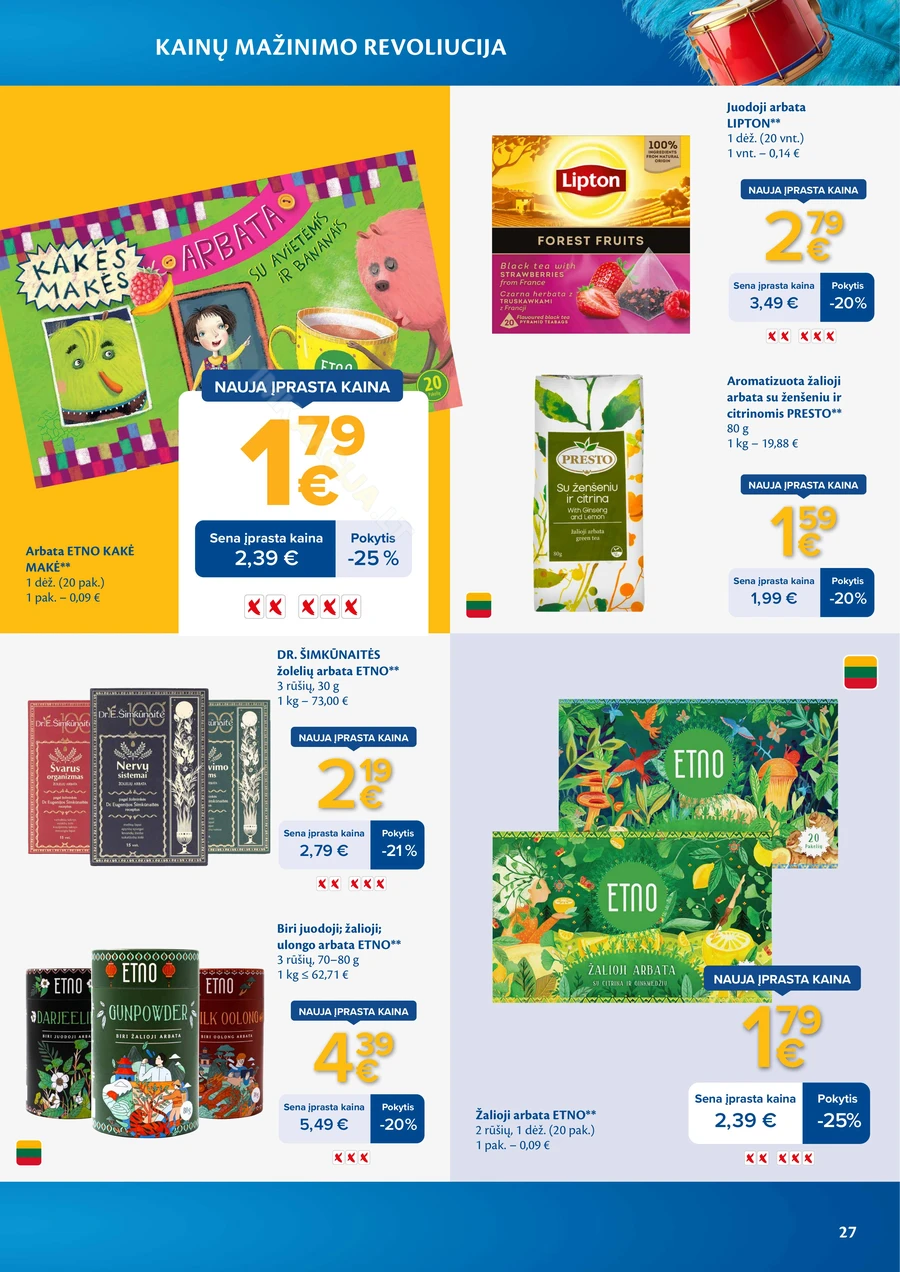MAXIMA leidinys „Kainų mažinimo revoliucija“ puslapis 27