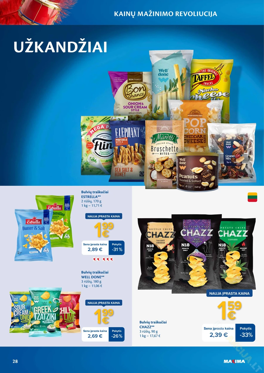 MAXIMA leidinys „Kainų mažinimo revoliucija“ puslapis 28