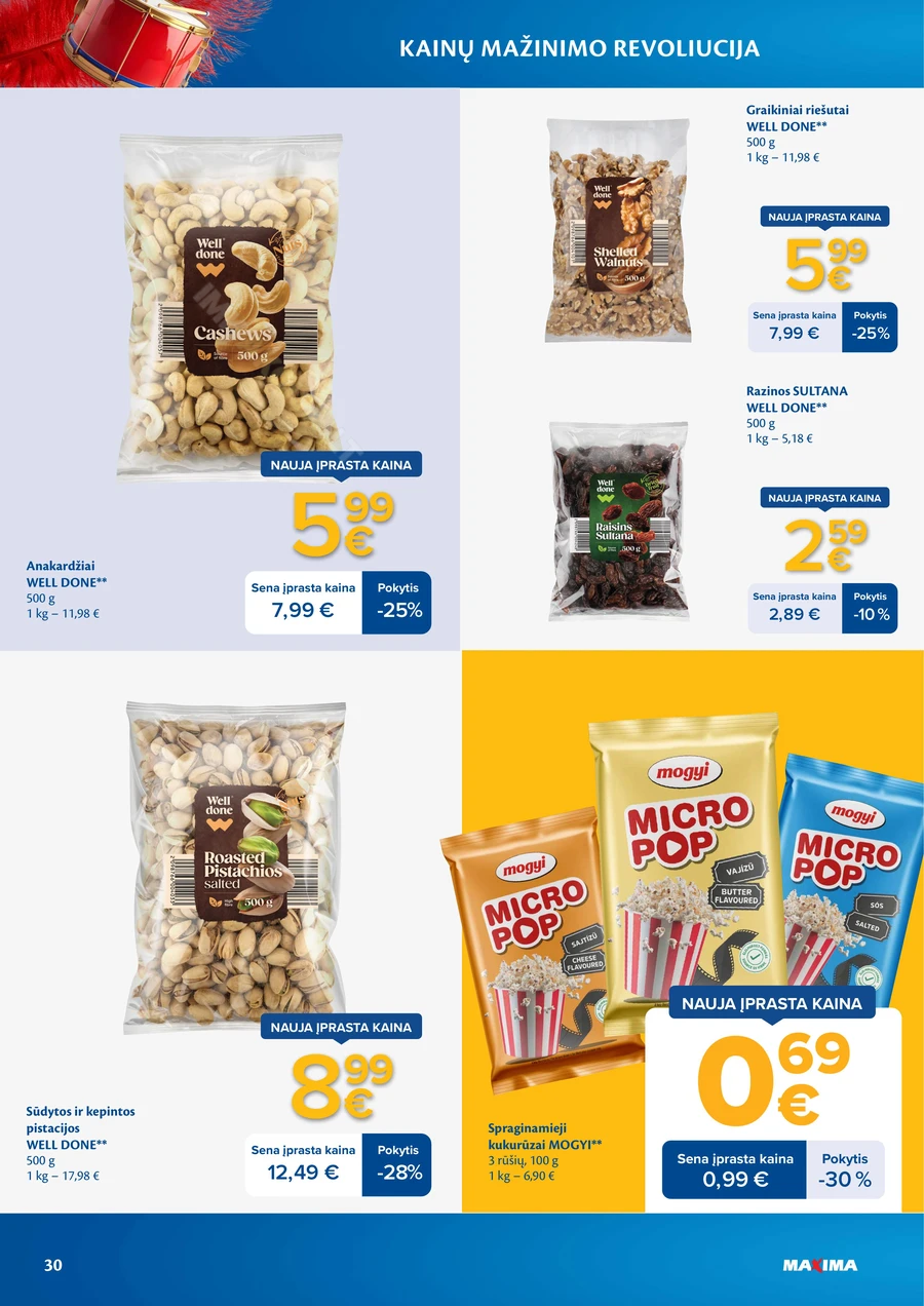MAXIMA leidinys „Kainų mažinimo revoliucija“ puslapis 30