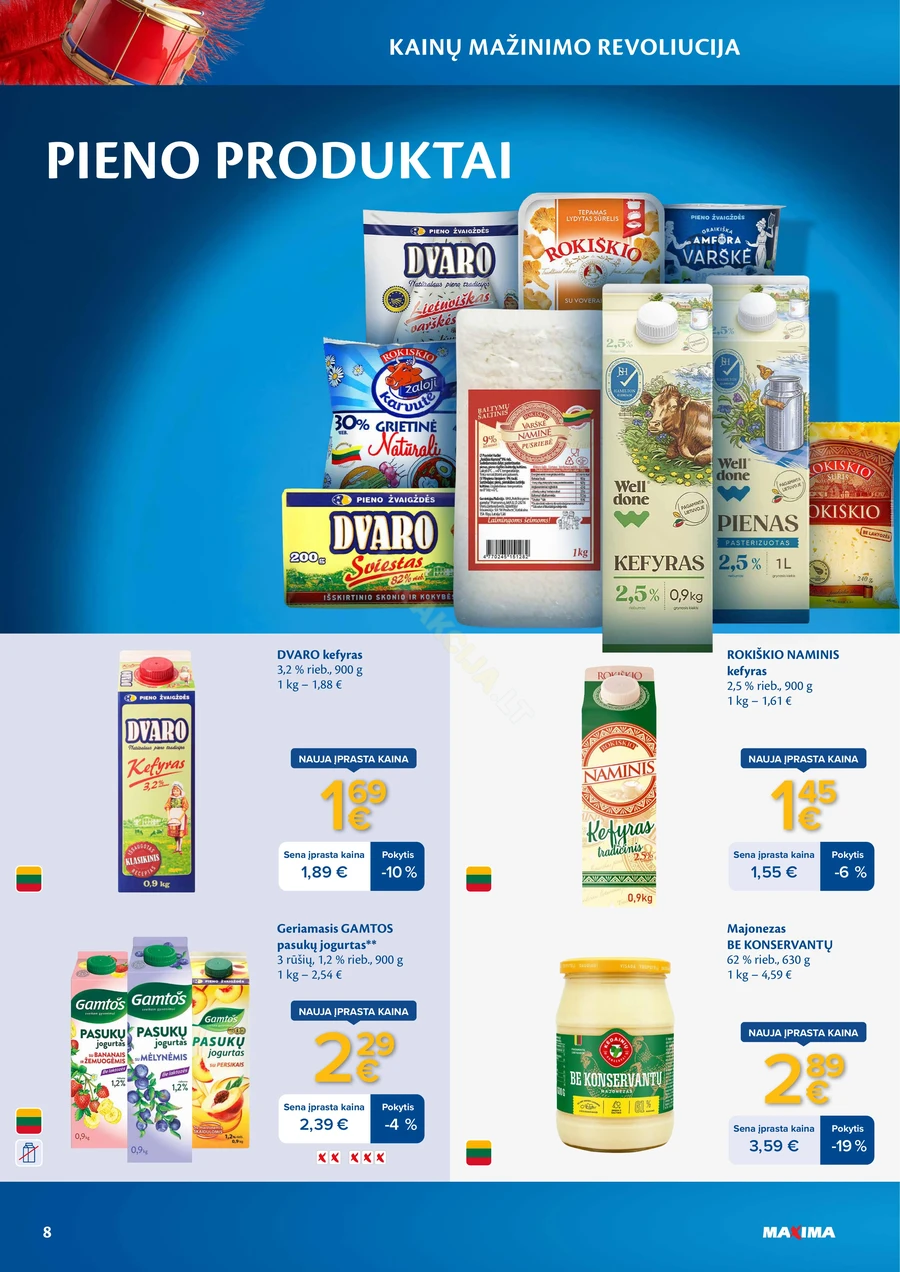 MAXIMA leidinys „Kainų mažinimo revoliucija“ puslapis 8