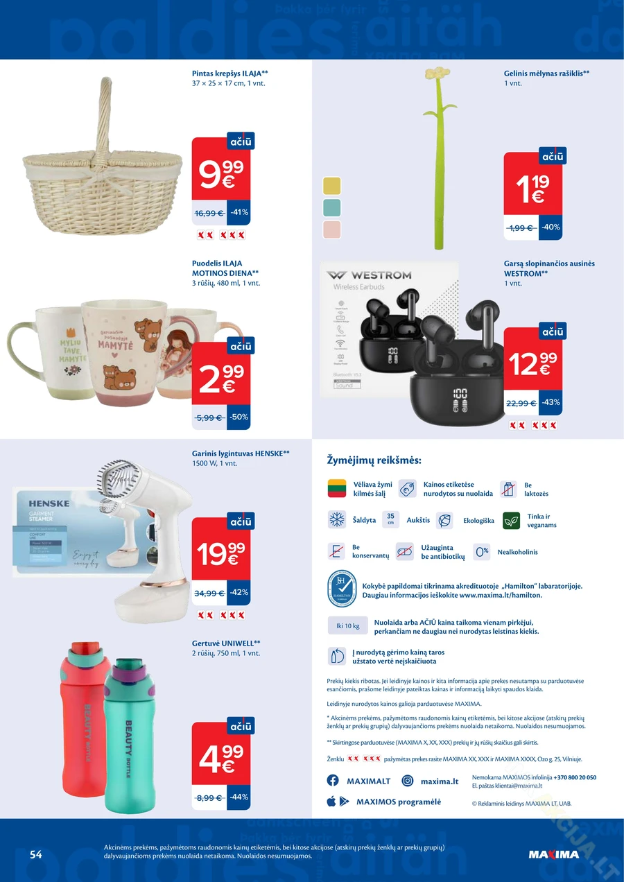 MAXIMA akcijų leidinys Nr. 17 puslapis 54