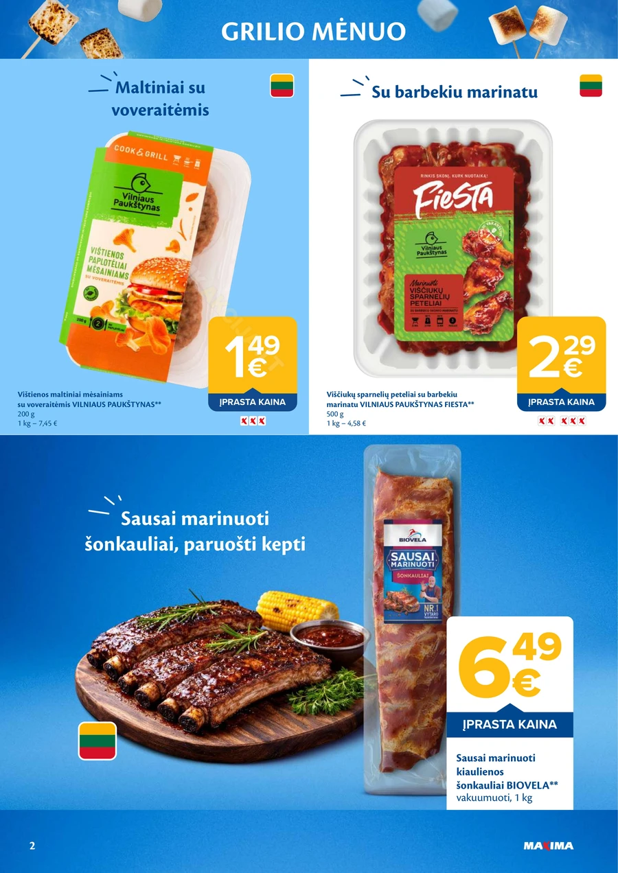 MAXIMA akcijų leidinys „Grilio mėnuo“ puslapis 2