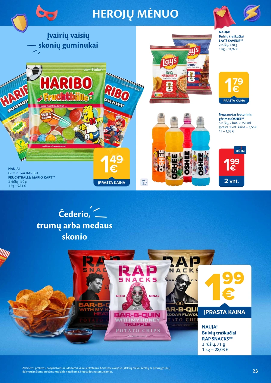 MAXIMA akcijų leidinys „Herojų mėnuo“ puslapis 23