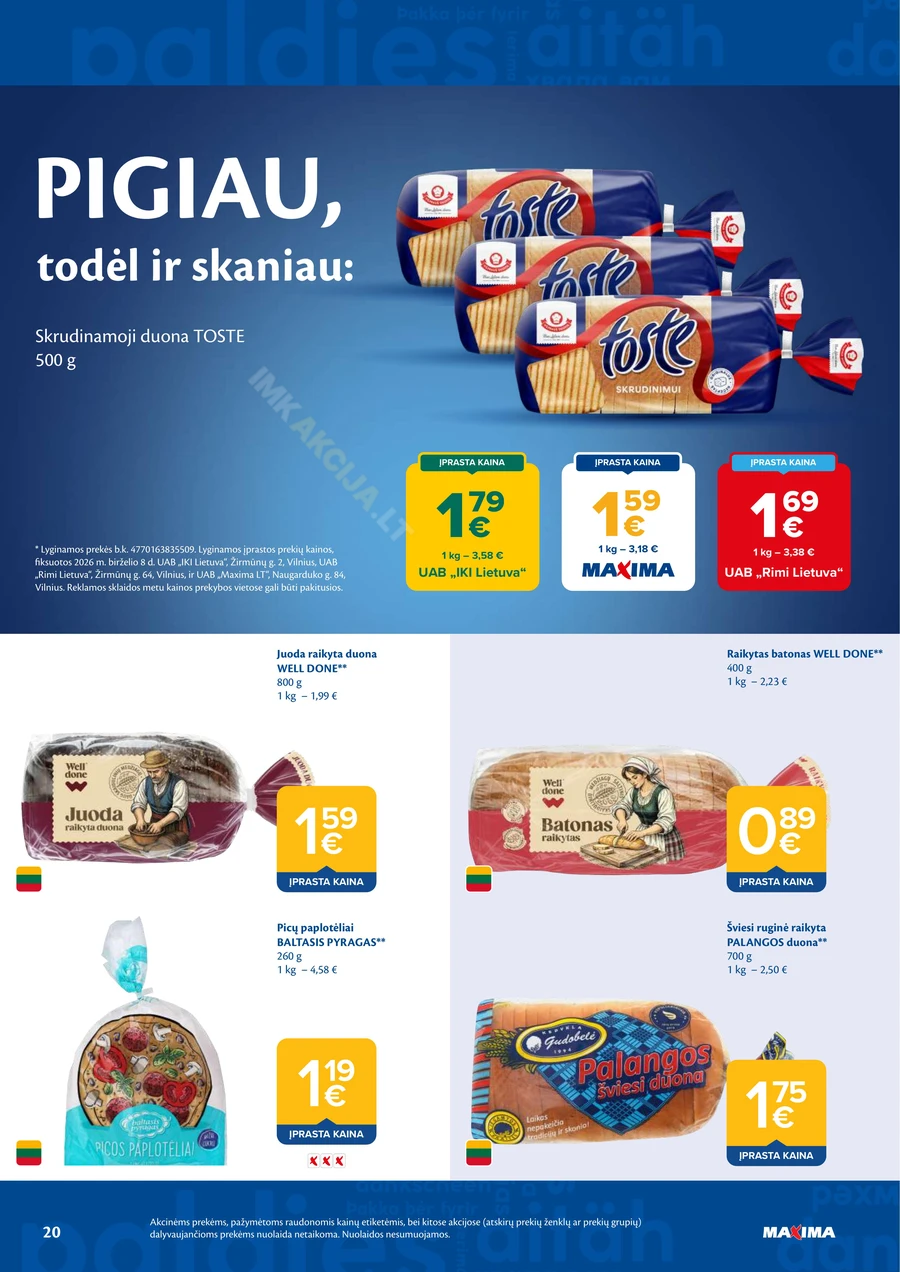 MAXIMA akcijų leidinys Nr. 25 puslapis 20