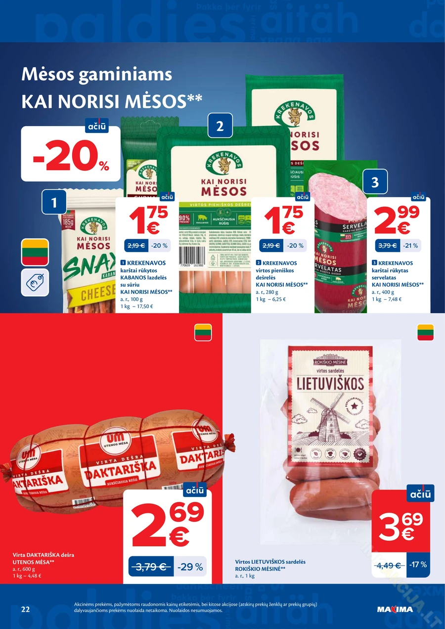 MAXIMA akcijų leidinys Nr. 25 puslapis 22