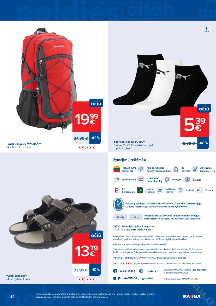 MAXIMA akcijų leidinys Nr. 25 puslapis 54
