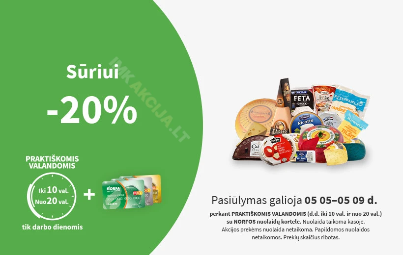 NORFA PRAKTIŠKŲ VALANDŲ pasiūlymai puslapis 1