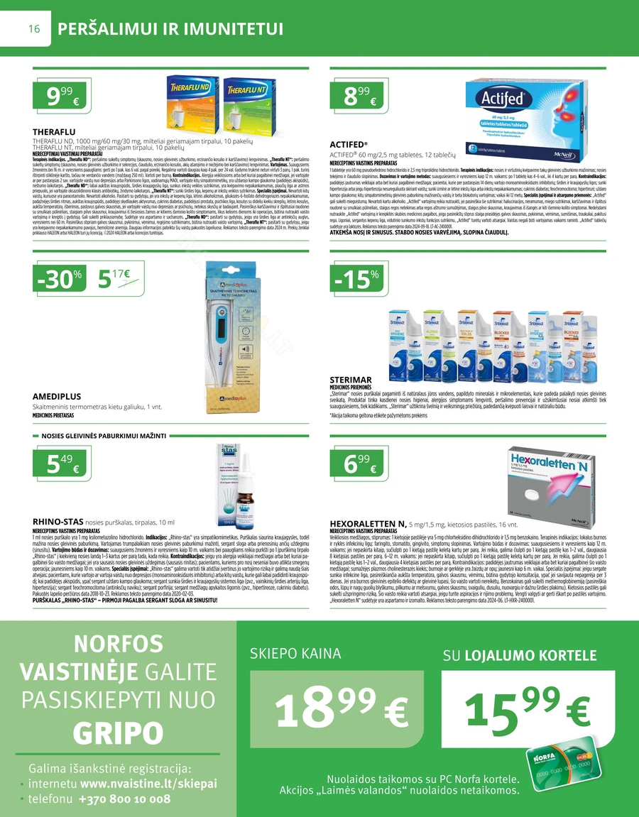 NORFOS VAISTINĖ akcijų leidinys puslapis 16