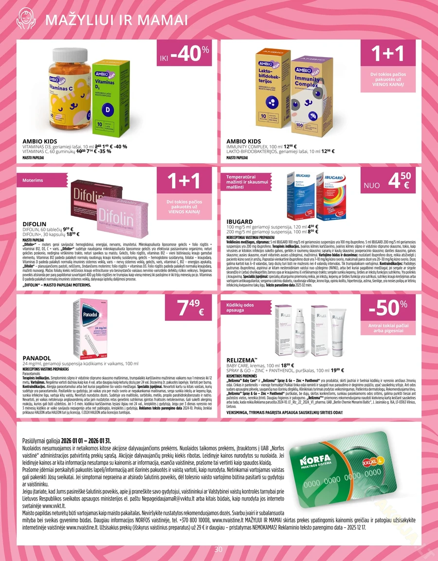 NORFOS VAISTINĖ akcijų leidinys puslapis 30