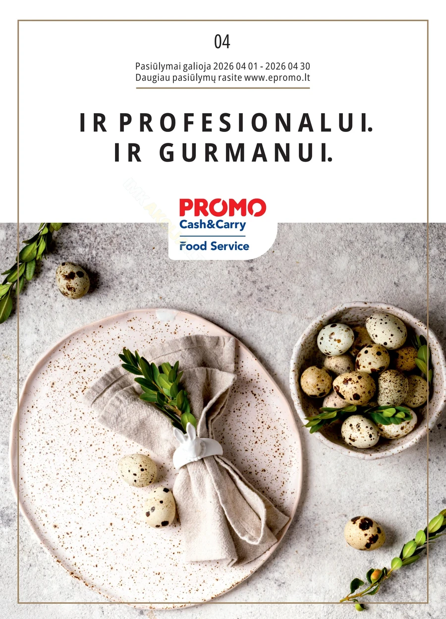 PROMO Food Service akcijų leidinys puslapis 1
