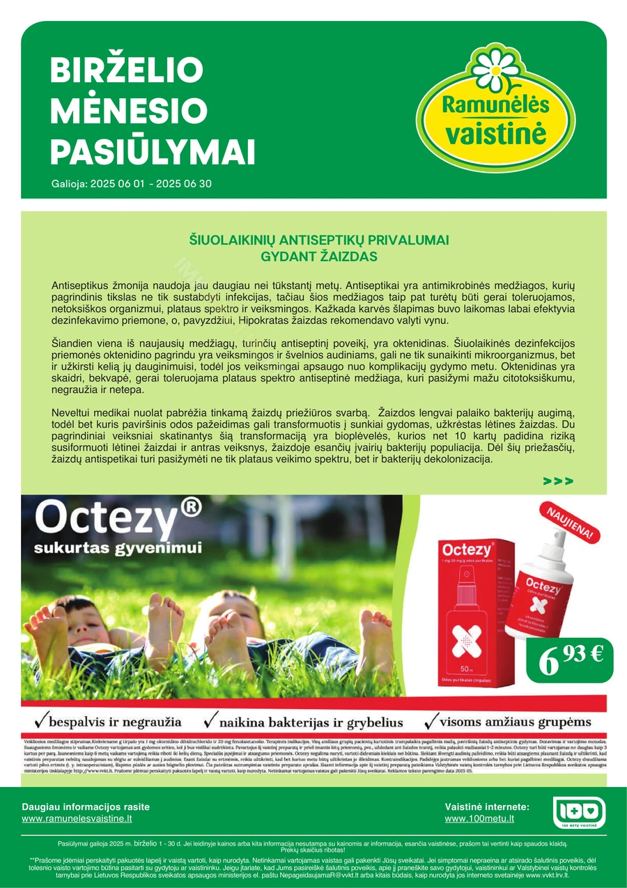 RAMUNĖLĖS VAISTINĖ akcijų leidinys puslapis 1