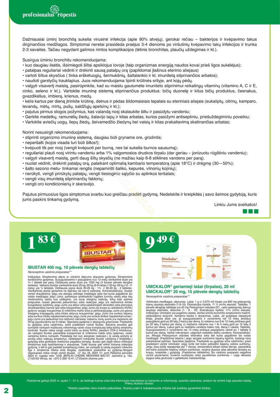 RAMUNĖLĖS VAISTINĖ akcijų leidinys puslapis 2