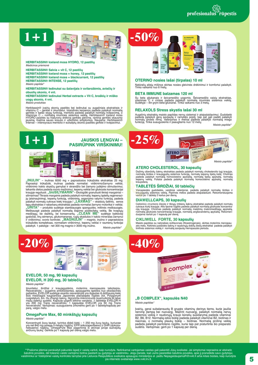 RAMUNĖLĖS VAISTINĖ akcijų leidinys puslapis 5