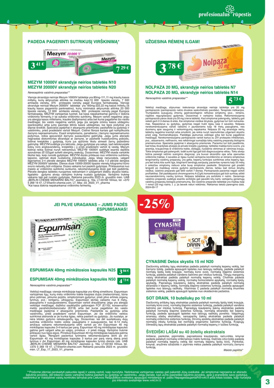 RAMUNĖLĖS VAISTINĖ akcijų leidinys puslapis 3