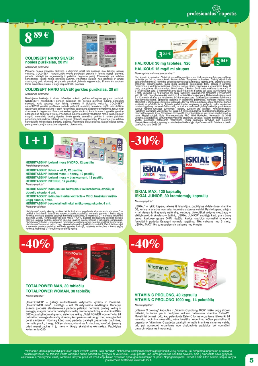 RAMUNĖLĖS VAISTINĖ akcijų leidinys puslapis 5