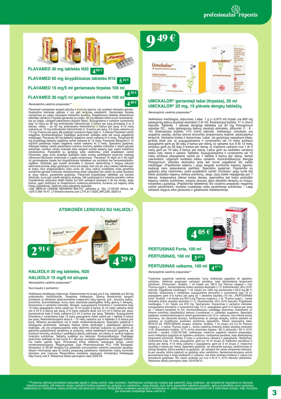 RAMUNĖLĖS VAISTINĖ akcijų leidinys puslapis 3