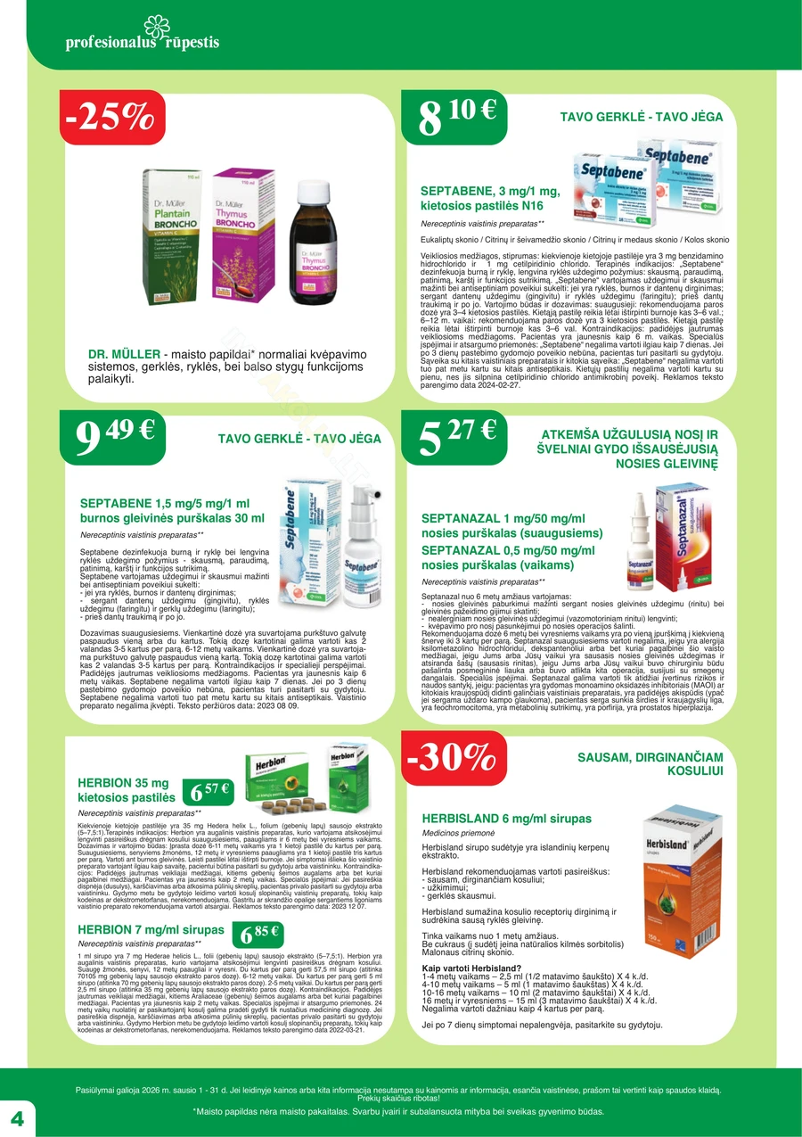 RAMUNĖLĖS VAISTINĖ akcijų leidinys puslapis 4
