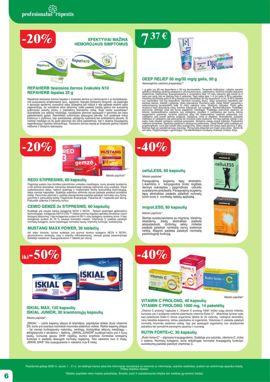 RAMUNĖLĖS VAISTINĖ akcijų leidinys puslapis 6