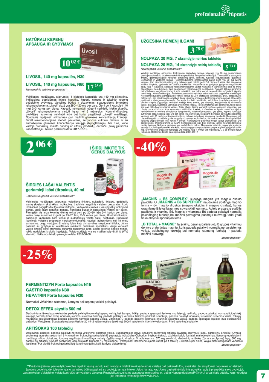 RAMUNĖLĖS VAISTINĖ akcijų leidinys puslapis 7