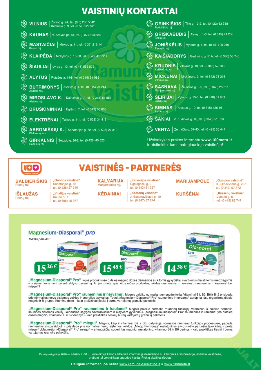 RAMUNĖLĖS VAISTINĖ akcijų leidinys puslapis 8