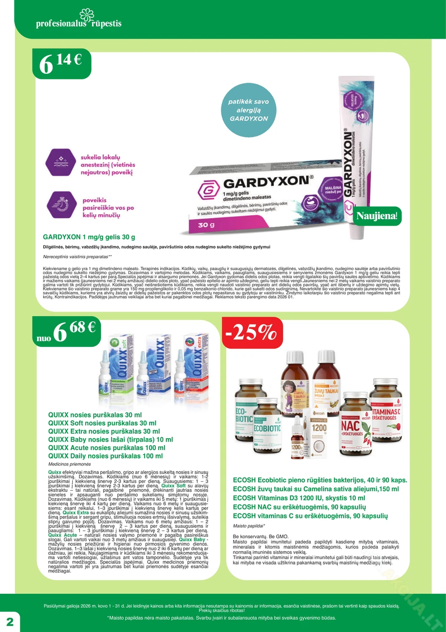 RAMUNĖLĖS VAISTINĖ akcijų leidinys puslapis 2